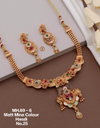 69 MH Gold Plated Matte Mina Colour Hasadi Set Wholesale Price In Surat
